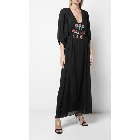 NWT Cynthia Rowley Marquette Applique Aline Maxi dress size 2 (A07) - Picture 1 of 12
